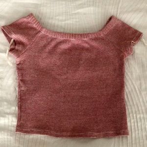 Zara off the shoulder crop top